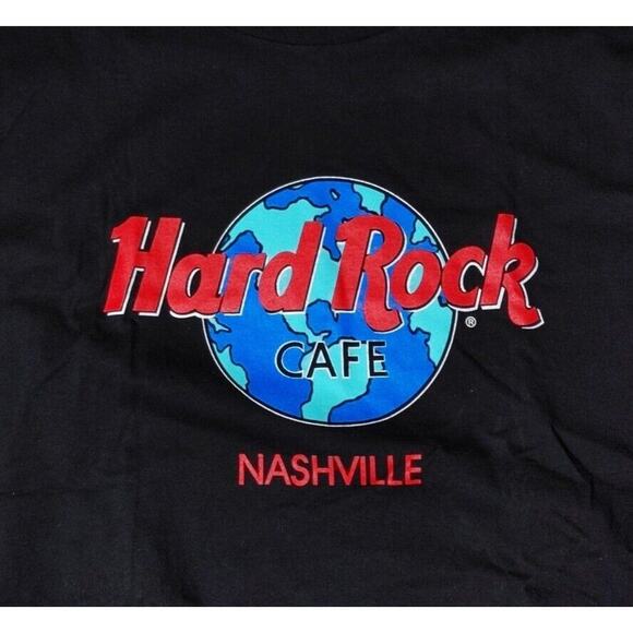 Vintage Hardrock Cafe Nashville Tennessee T Shirt Sz Large USA Made Black - Picture 1 of 6